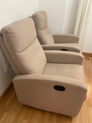2 Sillones Relax Beige Manuales