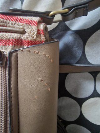 Bolso y monedero a juego beige