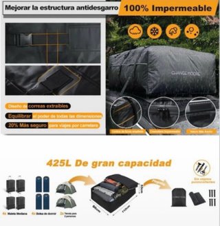 Barras con maletin de cofre para techo 130x15x20