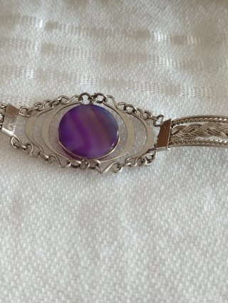 Pulsera Filigrana Plata Alemana Piedra ágata
