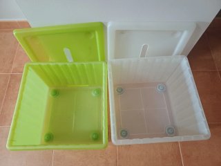 2 Cajas Ikea almacenaje con tapas y ruedas