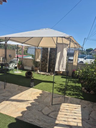 Pérgola de tela y metal 3 metros