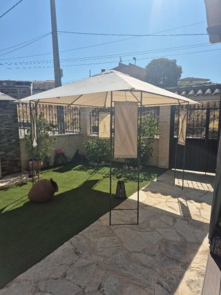 Pérgola de tela y metal 3 metros