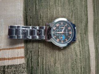 Reloj hombre Negro y Plateado