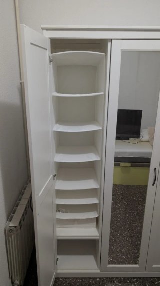 Armario IKEA Songesand 3 puertas blanco espejo