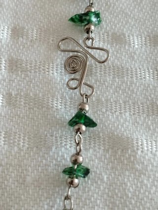 Pulsera Filigrana Plata Alemana Malaquita