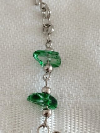 Pulsera Filigrana Plata Alemana Malaquita