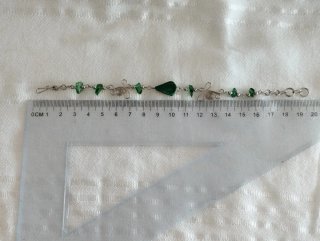 Pulsera Filigrana Plata Alemana Malaquita