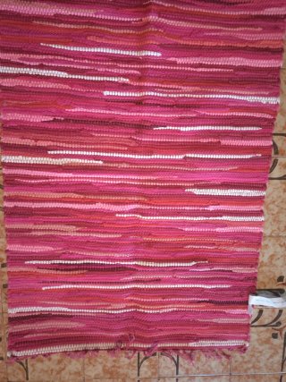 Jarapa/ Alfombra Zara Home Rosa y Blanca