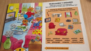 Libro"Un día mira y encuentra 100 palabras inglés"
