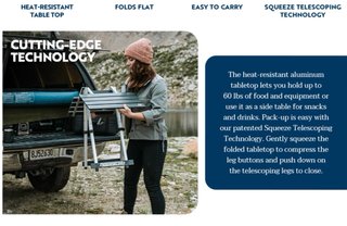 Mesa plegable camping/trabajo