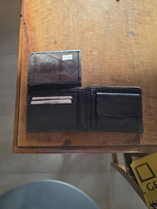 Monedero Billetero Hombre Grande Negro