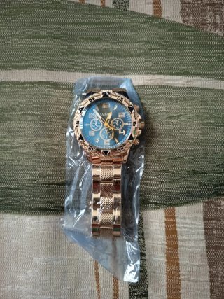 Reloj hombre Azul y Dorado