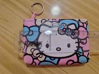 Monedero Hello Kitty rosa con llavero