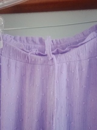 Conjunto lila blusa y pantalón ancho talla única