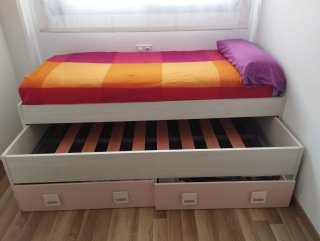 Cama nido con cajones y 2 colchones
