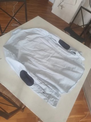 Camisa Massimo Dutti azul con hombreras