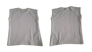 Camiseta blanca sin mangas