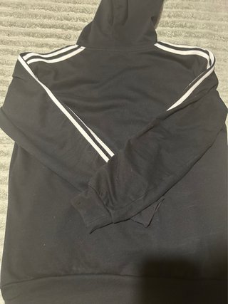 Sudadera Adidas Negra con Rayas Blancas