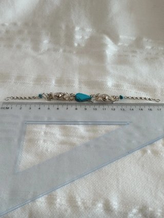 Pulsera filigrana plata alemana y piedra sodalita