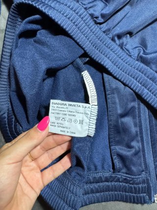 Sudadera Diadora Azul y Blanca