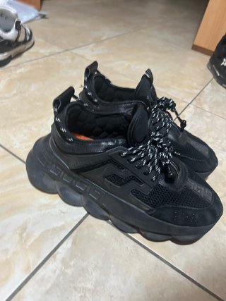 Versace Chain Nere Scarpe Uomo