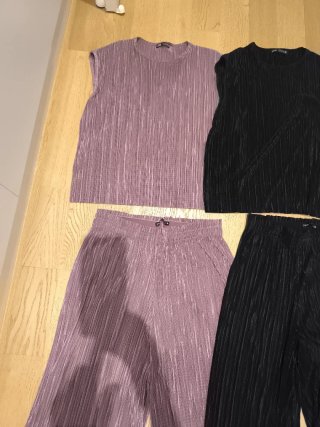Conjunto Zara 2 piezas lila y negro T.M