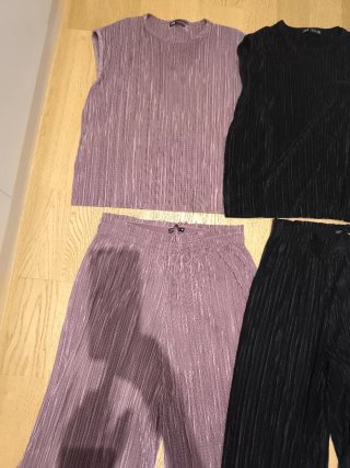 Conjunto Zara 2 piezas lila y negro T.M