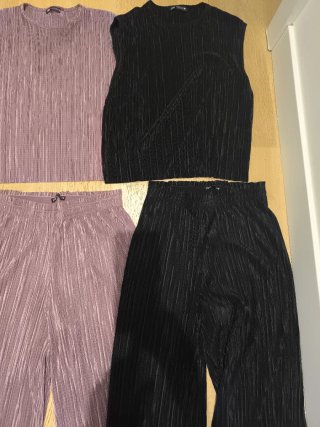 Conjunto Zara 2 piezas lila y negro T.M