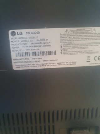 TV LG 26LG3000 sin mando