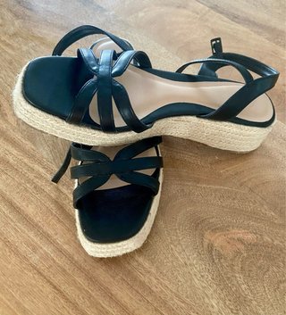 Zapato Mujer Esparto Negro