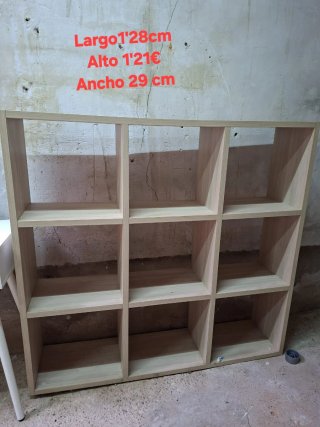 Estantería auxiliar madera 128x21x29 cm
