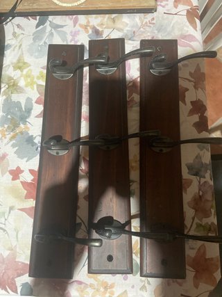Colgador de pared madera y metal