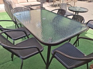 Mesa Comedor Terraza y 6 Sillas Exterior