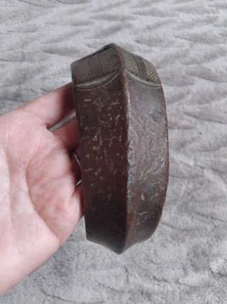 Antiguo Torque Fang Bronce Arte Africano
