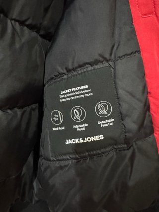 Chaqueta Jack & Jones Roja con Capucha