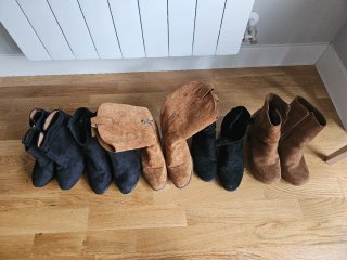 Botas de tacón negras para mujer varias marcas