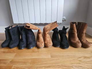 Botas de tacón negras para mujer varias marcas