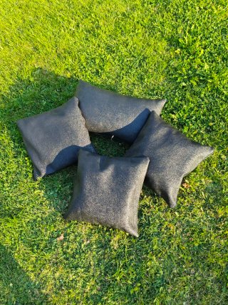 Conjunto de 4 cojines negros