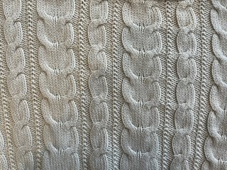 Jersey Punto Trenzado Pull&Bear Beige Talla M