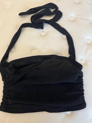 Top brillante negro de shein