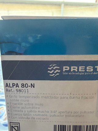 Grifo Presto ALPA 80-N es totalmente nuevo