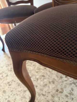 Juego de 5 sillas vintage de madera y ratón