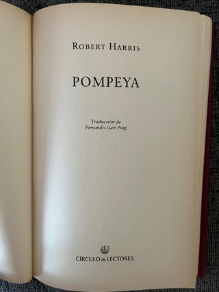 Libro Pompeya Robert Harris