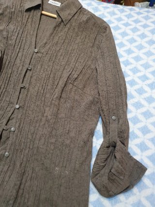 Blusa Canda manga larga marrón