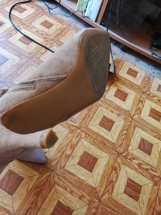 Botines ante fruncido beige talla 40