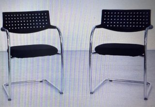 Silla Vitra Visavis Negra Metal