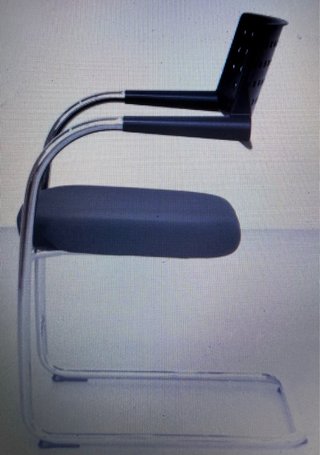 Silla Vitra Visavis Negra Metal