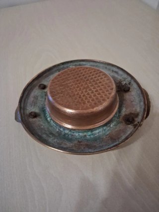 Braciere vintage in rame e ottone