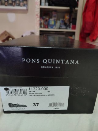 Sandalias Pons Quintana Leiva Negro Trenzado 37